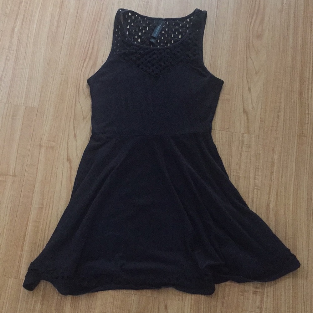 Little black eyelet dress size MEDIUM Aeropostale